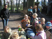 In de zandbak is het soms een beetje druk
